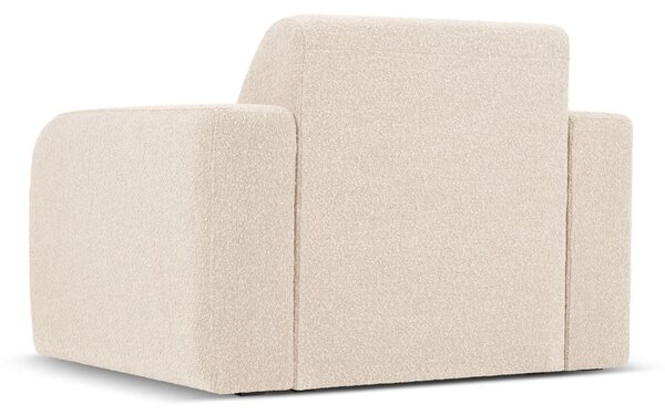Poltrona beige in tessuto bouclé Molino - Micadoni Home