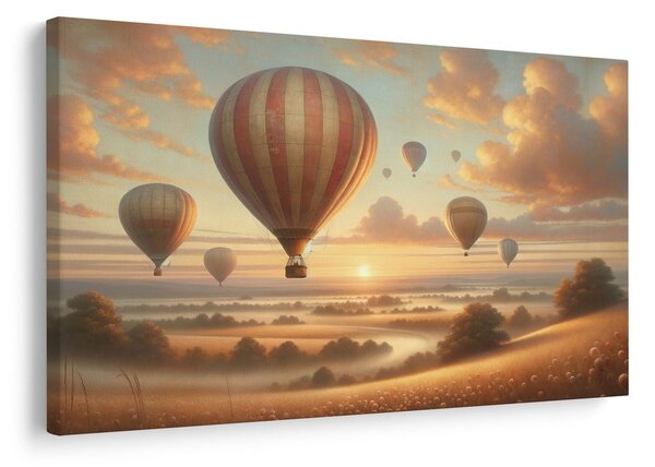 Quadro su tela – Mongolfiere nel silenzio della sera
