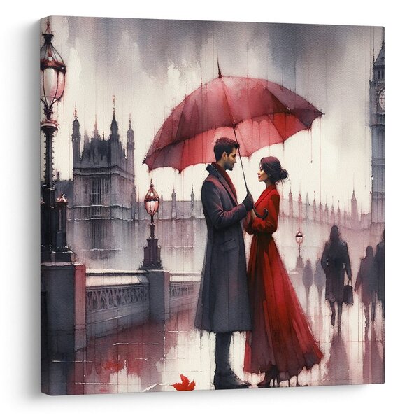 Quadro su tela – Amore sotto la pioggia