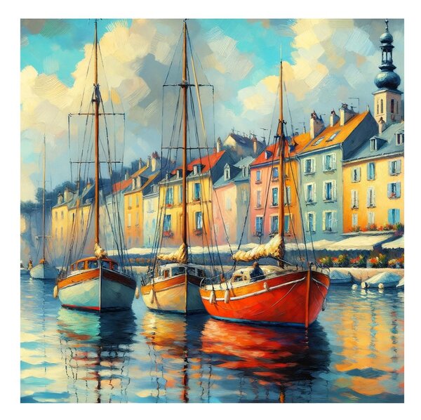 Quadro su tela – Tranquillità pomeridiana nel porto