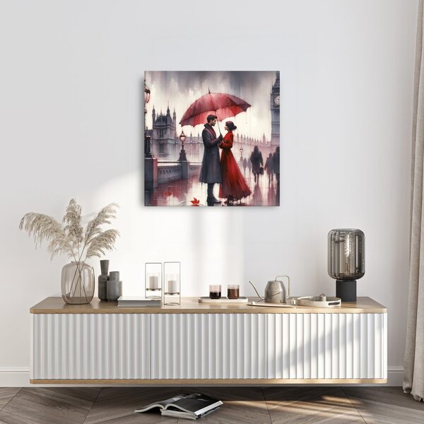 Quadro su tela – Amore sotto la pioggia