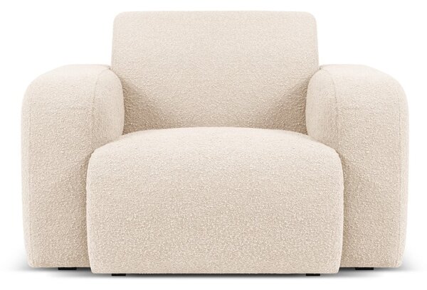 Poltrona beige in tessuto bouclé Molino - Micadoni Home