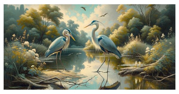 Quadro su tela – Aironi blu