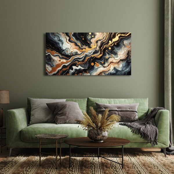Quadro su tela – Astrazione dorata