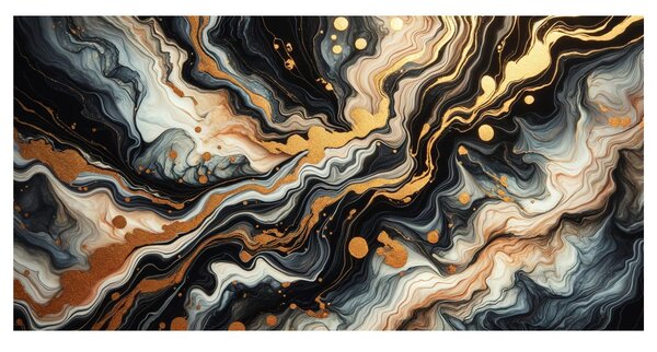 Quadro su tela – Astrazione dorata