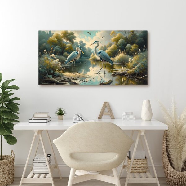 Quadro su tela – Aironi blu
