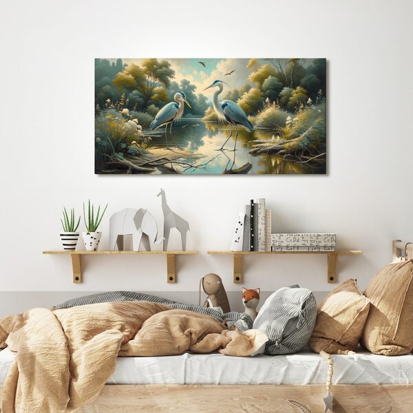 Quadro su tela – Aironi blu