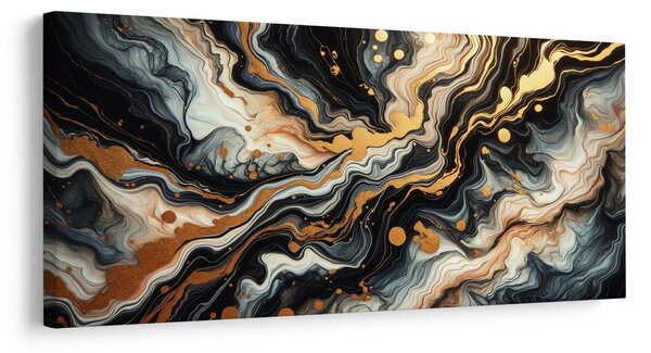 Quadro su tela – Astrazione dorata