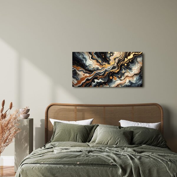 Quadro su tela – Astrazione dorata
