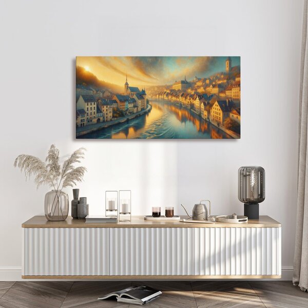 Quadro su tela – Bagliore della città silenziosa