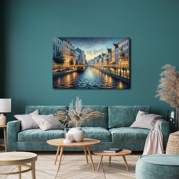 Quadro su tela – Città romantica sull’acqua