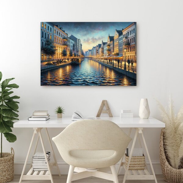 Quadro su tela – Città romantica sull’acqua