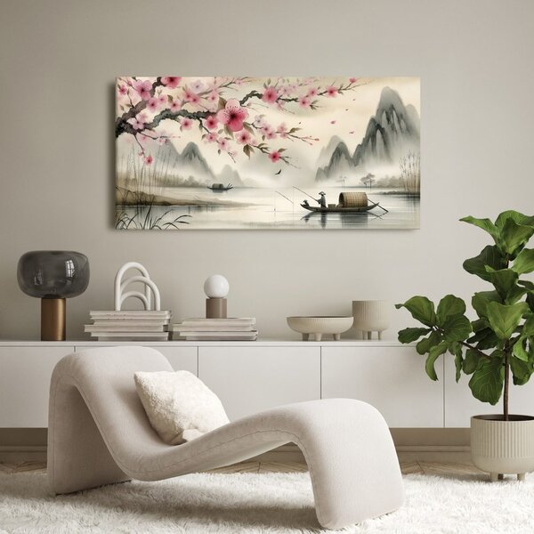 Quadro su tela – Pesca tranquilla in Asia