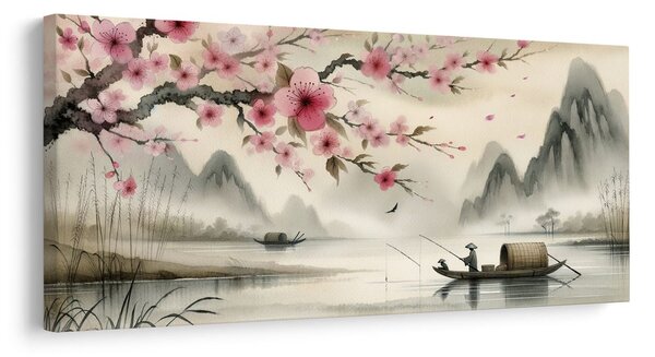 Quadro su tela – Pesca tranquilla in Asia