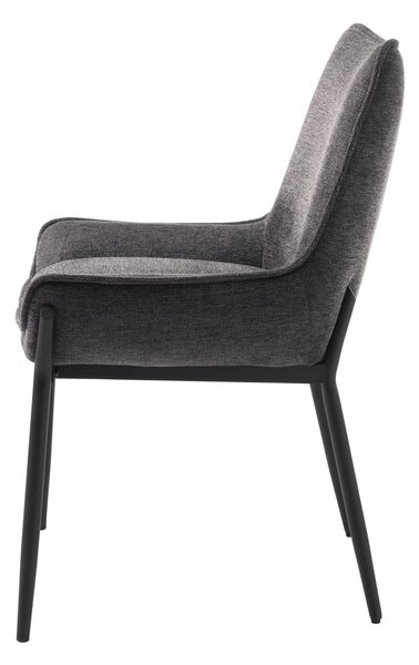 Sedia da pranzo grigio scuro Calgary - Unique Furniture