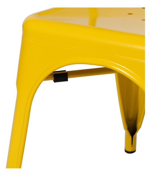 Set di 2 sedie da pranzo gialle in metallo - Ixia