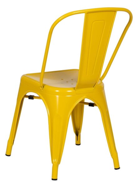 Set di 2 sedie da pranzo gialle in metallo - Ixia