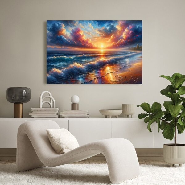 Quadro su tela – Tramonto sul mare