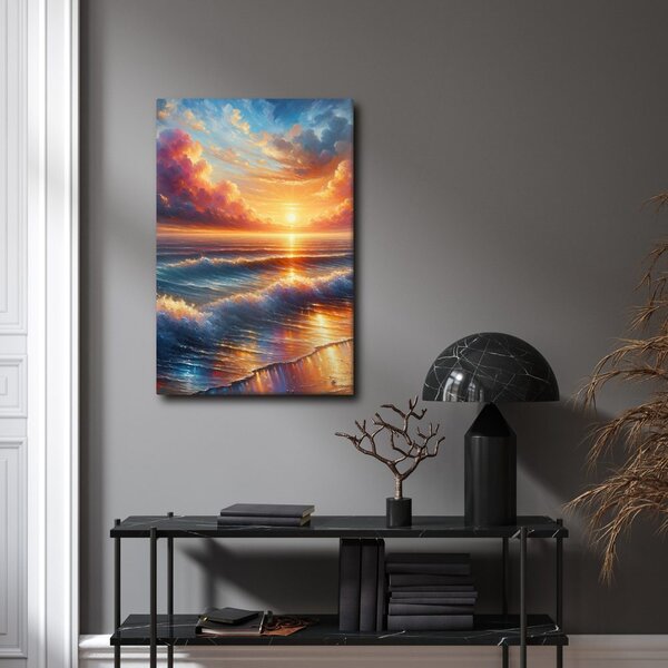Quadro su tela – Onde marine e sole