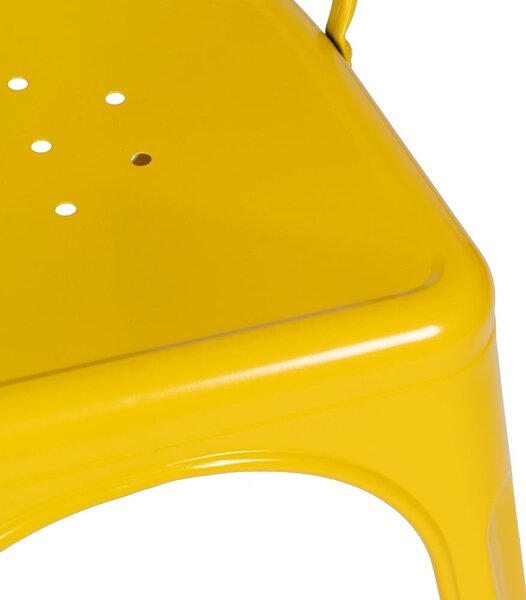 Set di 2 sedie da pranzo gialle in metallo - Ixia