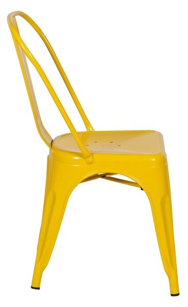 Set di 2 sedie da pranzo gialle in metallo - Ixia