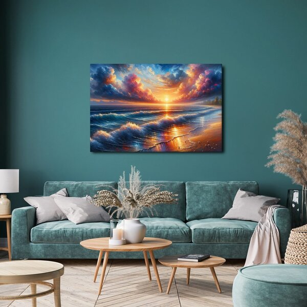 Quadro su tela – Tramonto sul mare