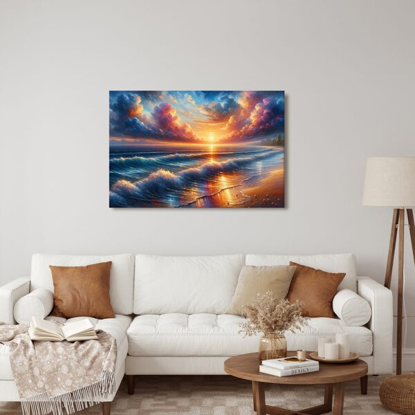 Quadro su tela – Tramonto sul mare