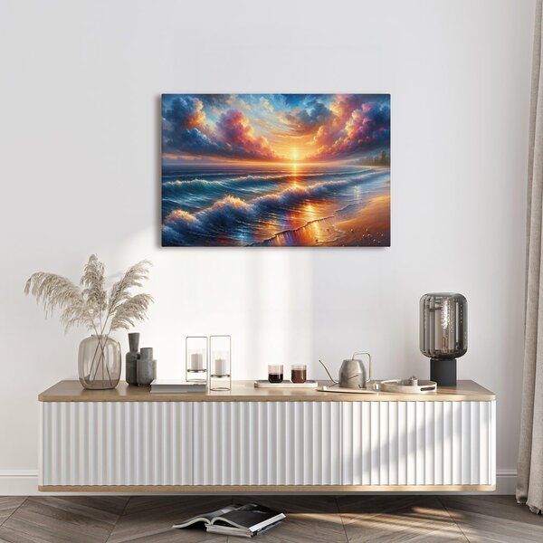 Quadro su tela – Tramonto sul mare