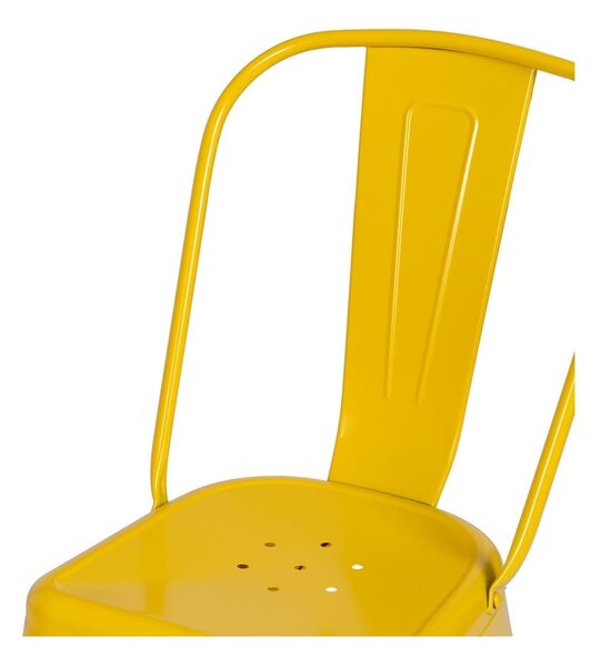 Set di 2 sedie da pranzo gialle in metallo - Ixia