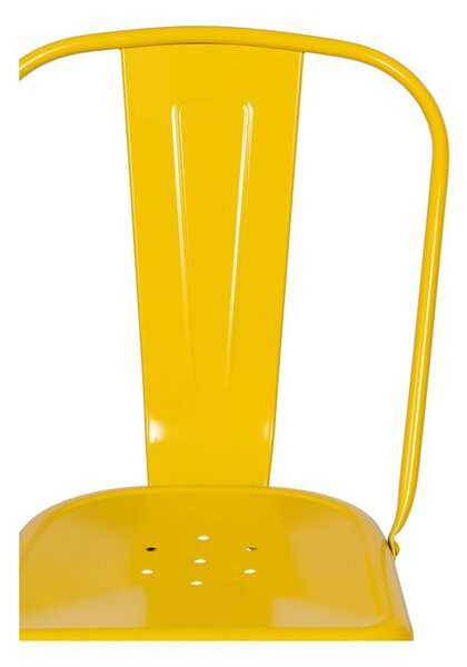 Set di 2 sedie da pranzo gialle in metallo - Ixia