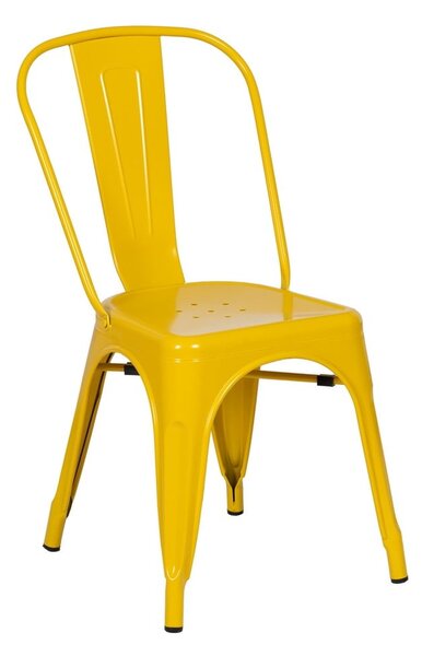 Set di 2 sedie da pranzo gialle in metallo - Ixia