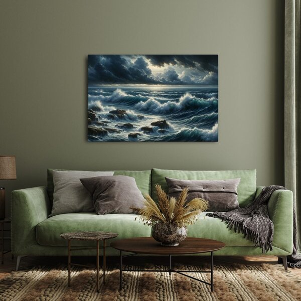 Quadro su tela – Tempesta sul mare
