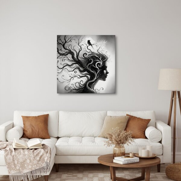 Quadro su tela – Donna fantastica e albero della vita