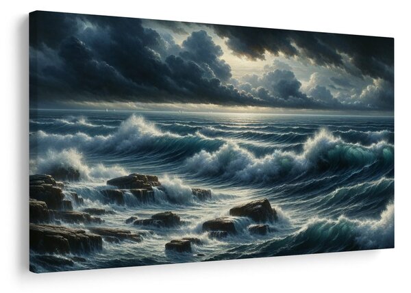 Quadro su tela – Tempesta sul mare