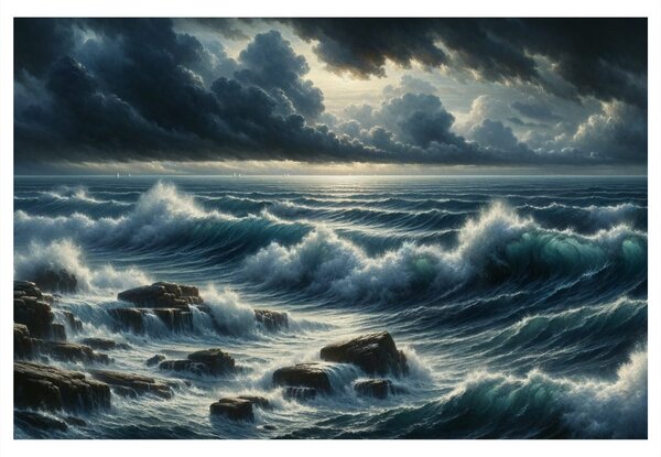 Quadro su tela – Tempesta sul mare