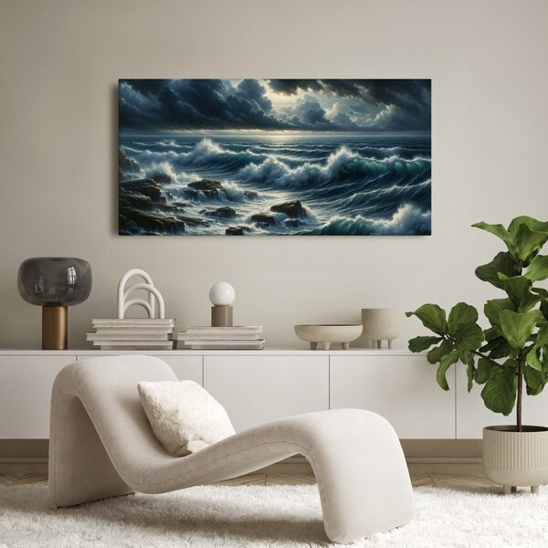 Quadro su tela – Onde in tempesta