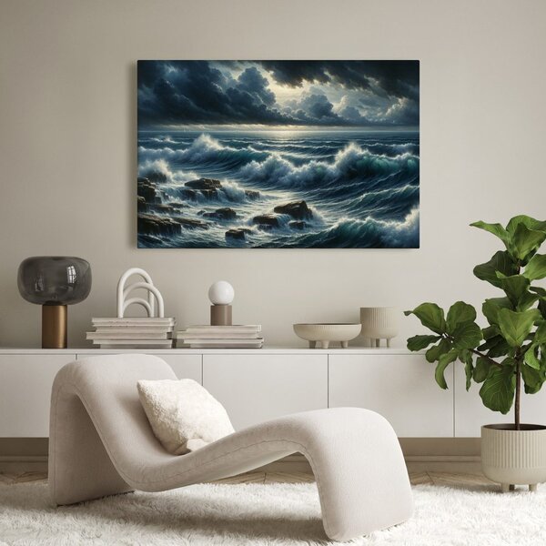 Quadro su tela – Tempesta sul mare
