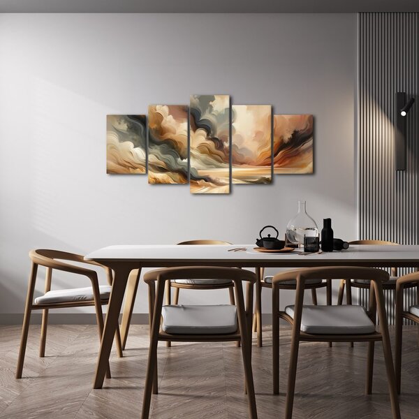 Quadri 5 pezzi – Cielo drammatico sopra il paesaggio