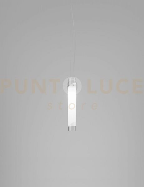 Lio sospensione cristallo bianco nickel satinato 1 luce attacco e27