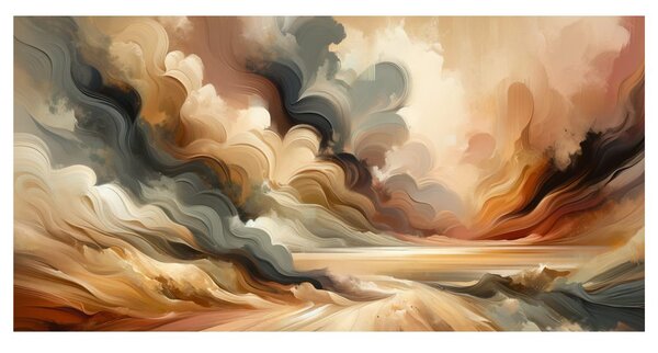 Quadro su tela – Nuvole vorticose al tramonto