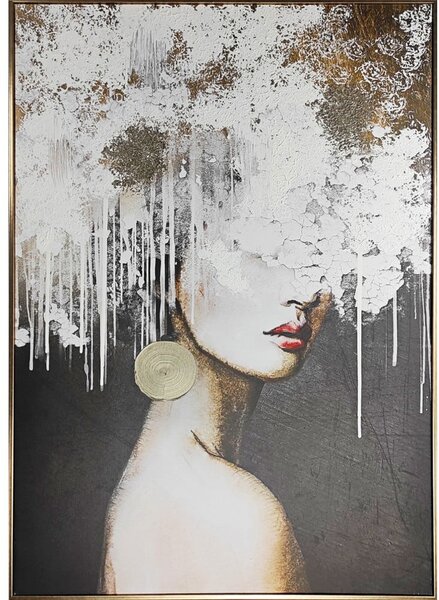 Quadro con elementi dipinti a mano 70x100 cm Mary – Styler