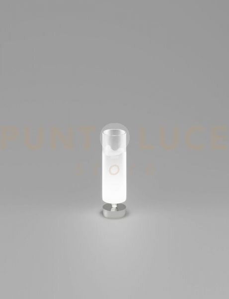 Lio lampada da tavolo p cristallo bianco nickel satinato 1 luce att