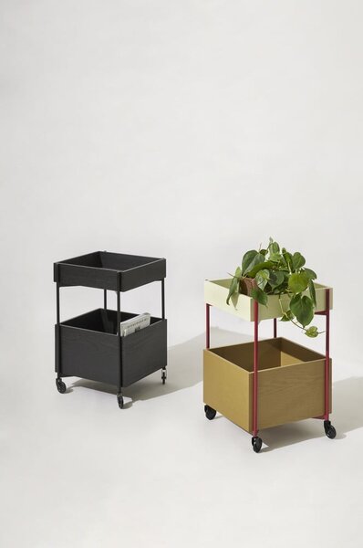 Carrello in legno di frassino su ruote 42x37 cm Fresh - Hübsch