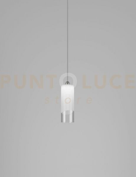 Lio sospensione 1p cristallo bianco nickel satinato 1 luce attacco g9