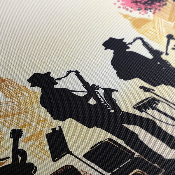 Quadro su tela – Banda jazz nelle strade