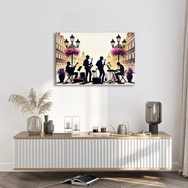 Quadro su tela – Banda jazz nelle strade