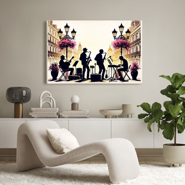 Quadro su tela – Banda jazz nelle strade