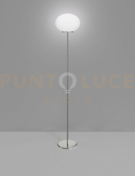 Lucciola lampada da terra p bianco satinato nickel satinato 1 luce 