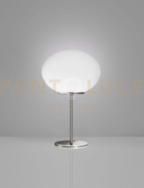 Lucciola lampada da tavolo 30p bianco satinato nickel satinato 1 lu