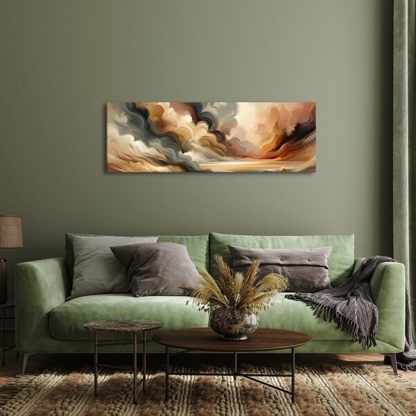 Quadro su tela – Cielo dorato e paesaggio ventoso